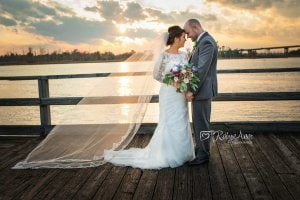 Brooke and Chris's first look photos at The Coastline Conference Center in Wilmington, N.C.