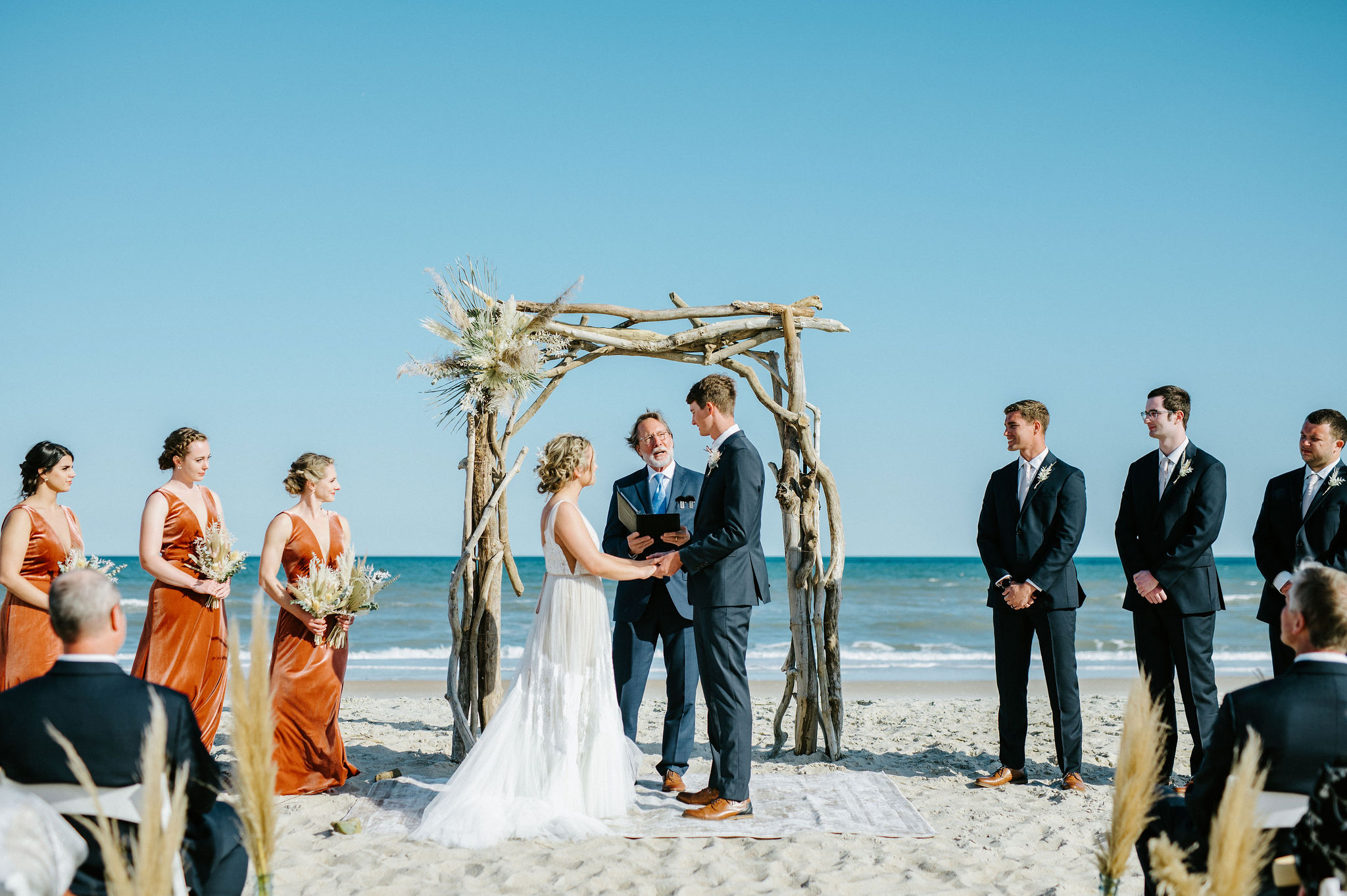 Beach Ceremony at Topsail Manor